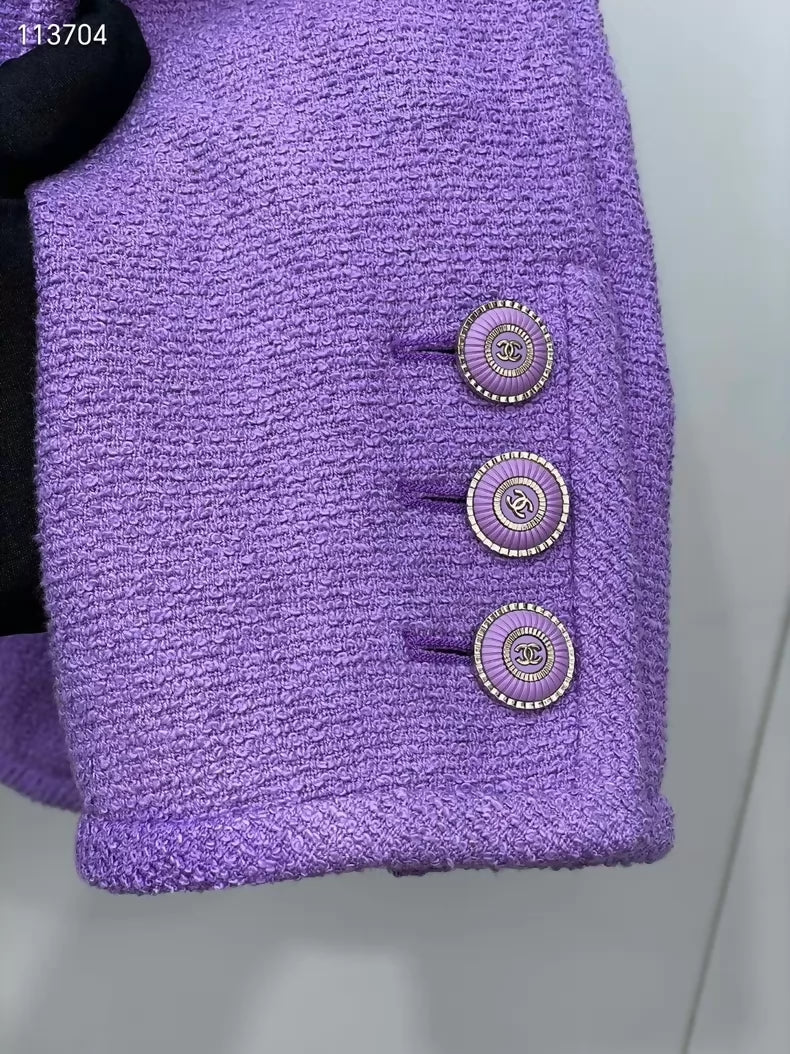 Chanel 20C four-pocket purple jacket