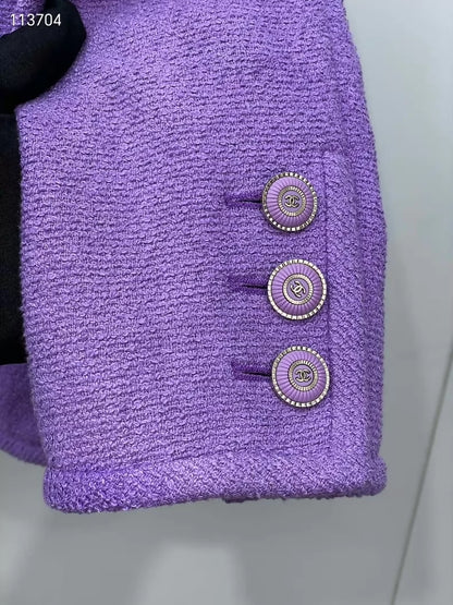 Chanel 20C four-pocket purple jacket