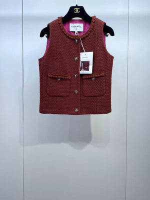 Chanel 24A red/brown vest