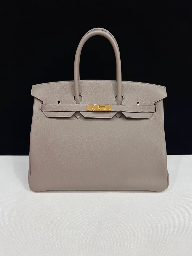 Hermes Birkin 35 Étoupe Togo Leather Gold Hardware