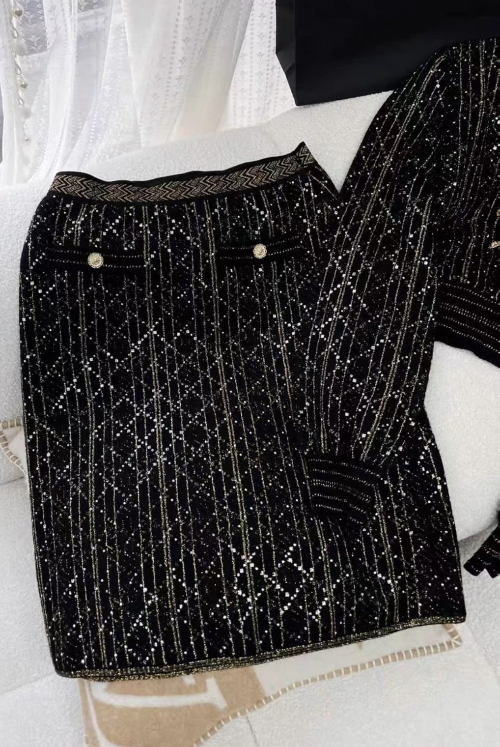 Chanel 20A high end set of top size 38 and skirt size 36 – Wararni.com