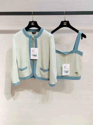 Chanel 25A cashmere knit cardigan & top