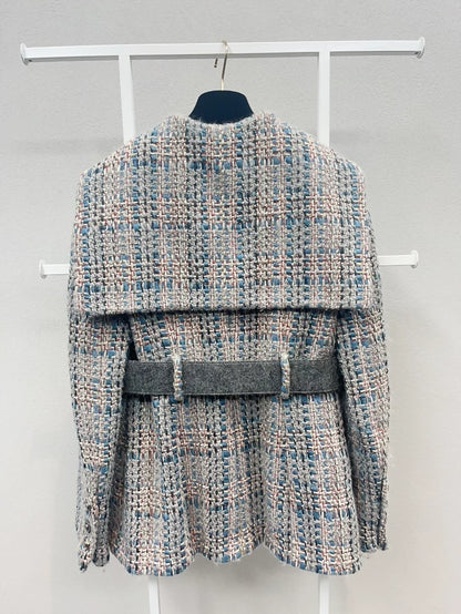 Chanel 18A colorful tweed cape jacket
