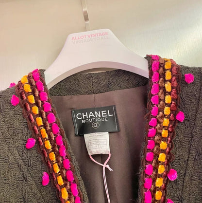 Vintage Chanel 1997 colorful woven jacket