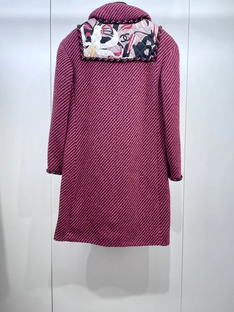 Chanel 23A Métiers d'Art tweed long coat