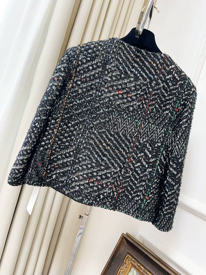 Chanel 23b black tweed jacket