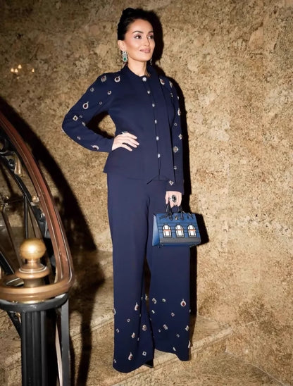 Chanel 22A Navy Blue Pants