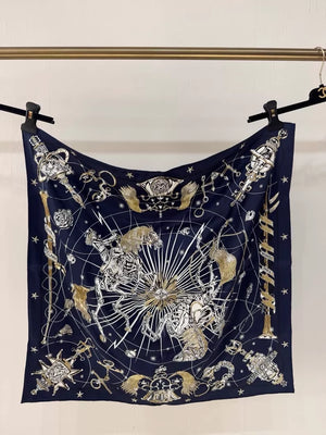 Hermes Chorus Stellarium Scarf: Designer: Daiske Nomura, 70cm