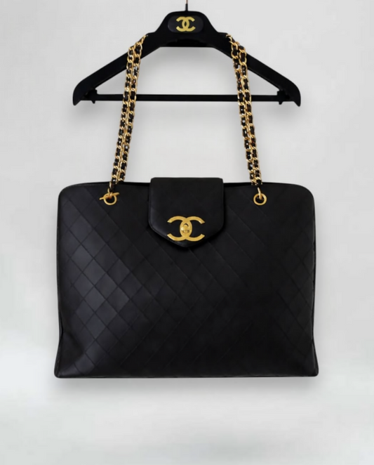 Chanel 1990s XL Supermodel Weekender Tote
