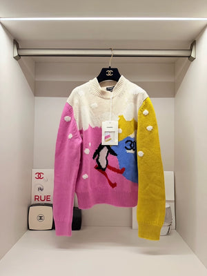 Chanel 26N Ski Collection Penguin Pullover Sweater