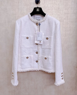 Chanel 26A white moonlight jacket