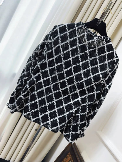 Chanel 25S black & white tweed jacket