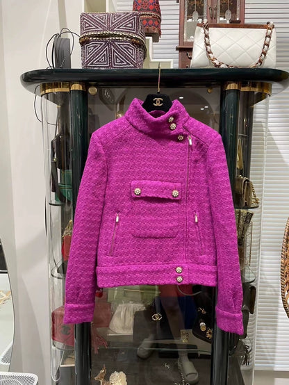 Chanel 19K fuchsia tweed Jacket