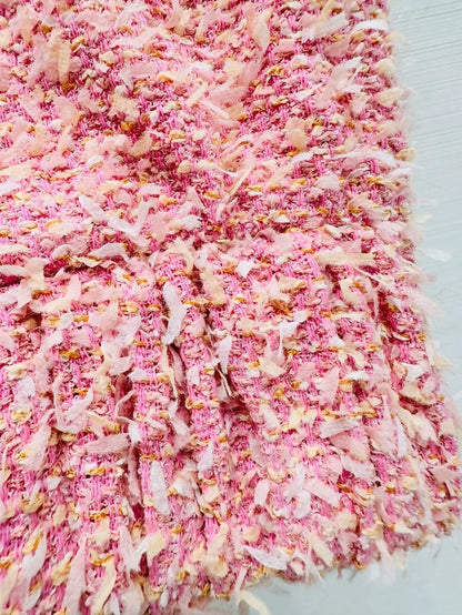 Chanel 21S pink fringed vest
