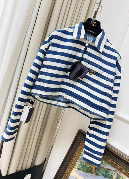 Prada blue and white jacket