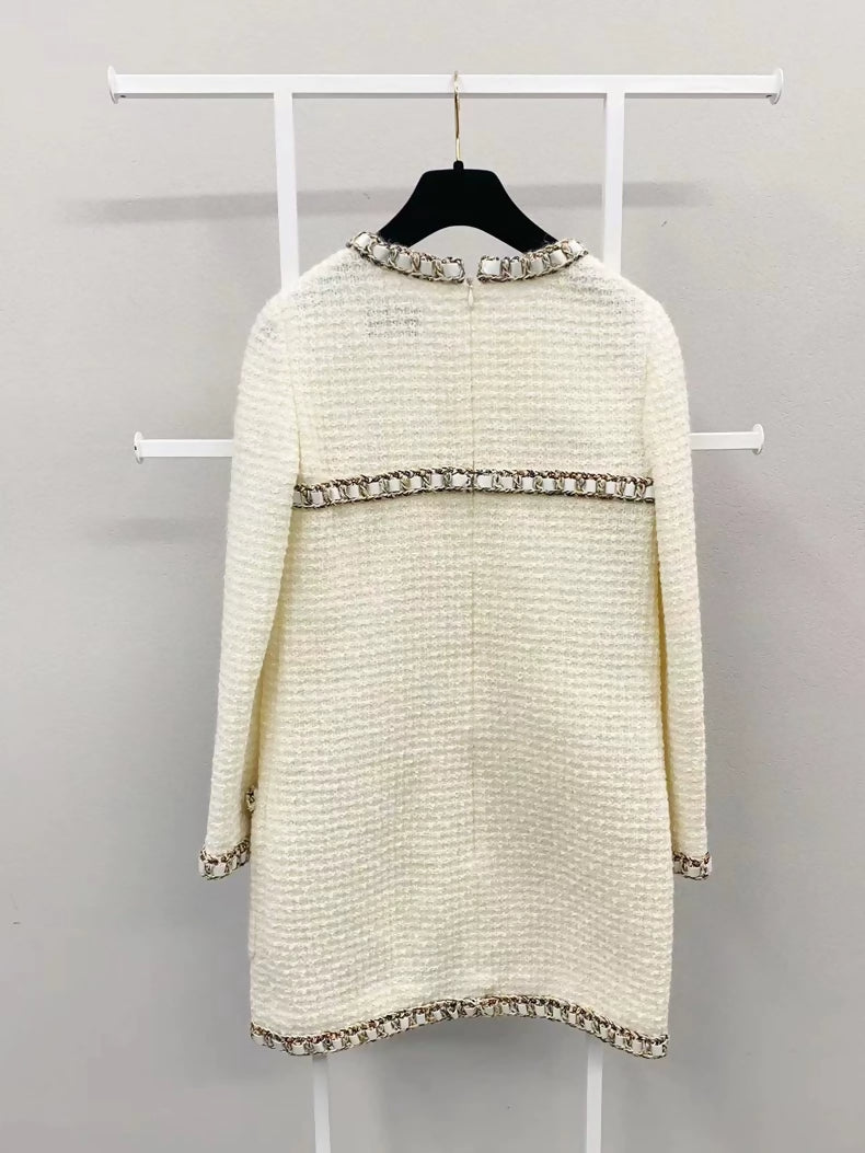 Chanel 16 ecru tweed Dress