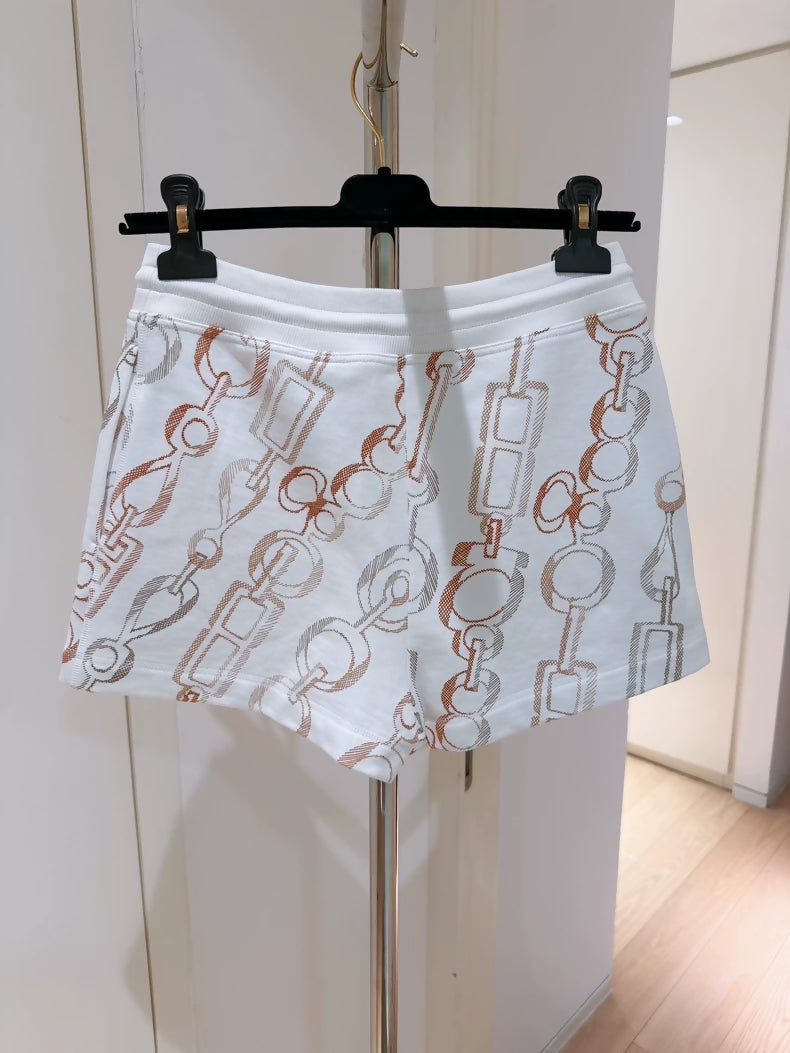 Hermes Swirling Rhythm Print Shorts