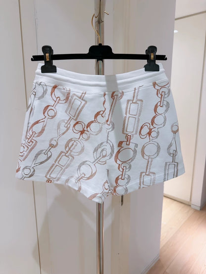 Hermes Swirling Rhythm Print Shorts