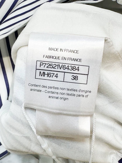 Chanel 22S blue and white striped shirt