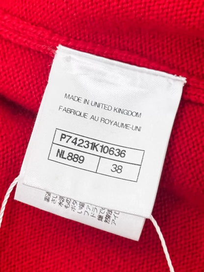 Chanel 23C red cashmere cardigan
