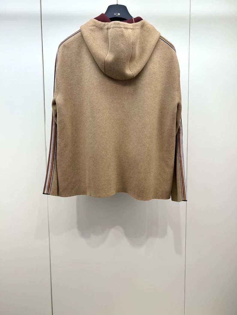 Loropiana cashmere knit hooded cardigan