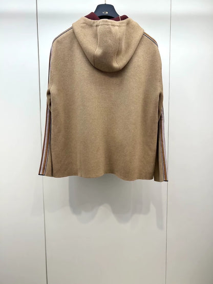 Loropiana cashmere knit hooded cardigan