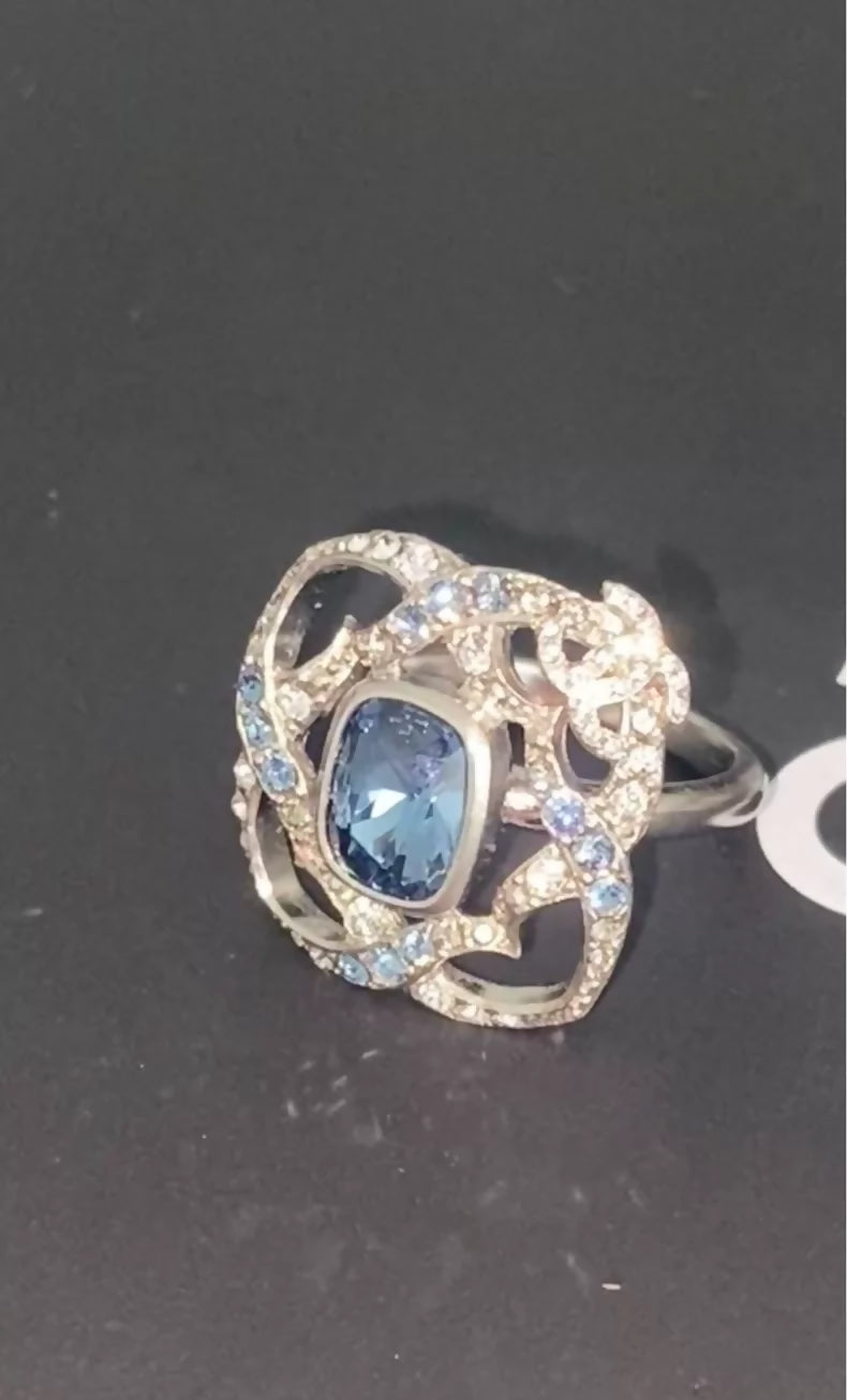 Chanel sapphire camellia ring