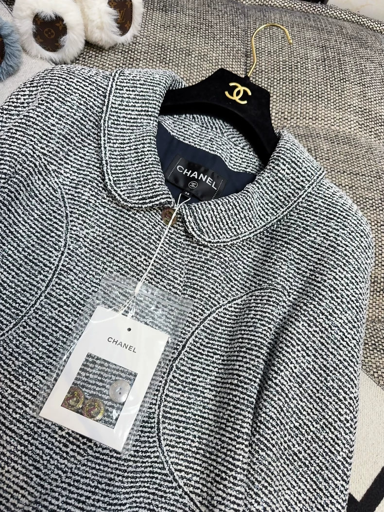 Chanel 20C grey with stripes jacket
