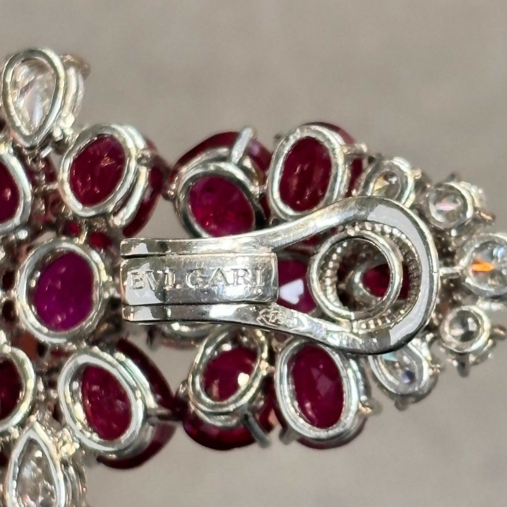 Bvlgari Certified Natural Burmese Ruby Earrings