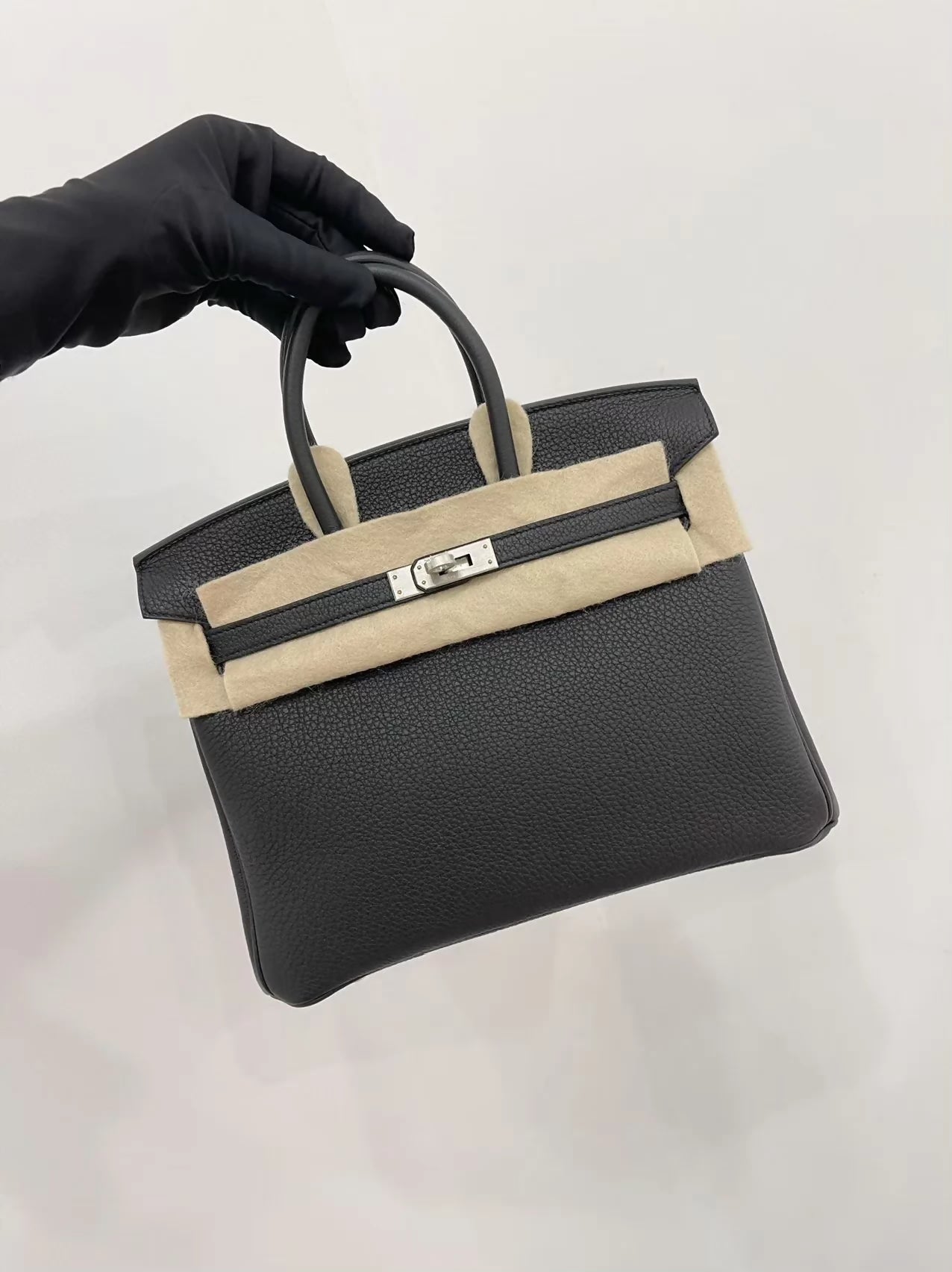 Hermès Birkin 25 black Togo leather with brushed palladium hardware