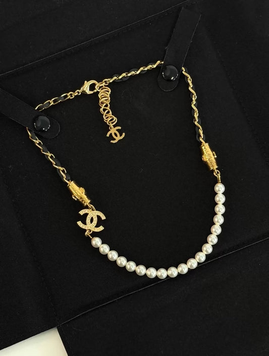 Chanel 23A gold Pearl  Necklace