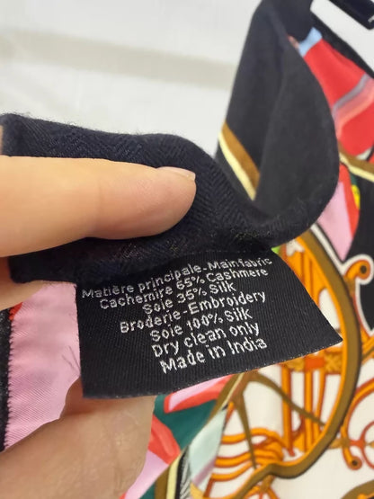 Hermes limited edition silk and cashmere scarf