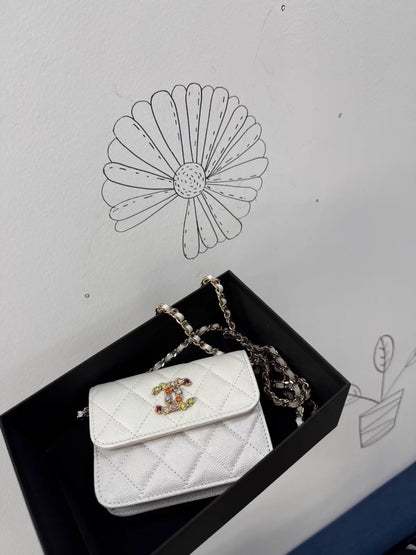 Chanel VIC Gift Set with Multicolored Gemstones and Double C Chain Bag,