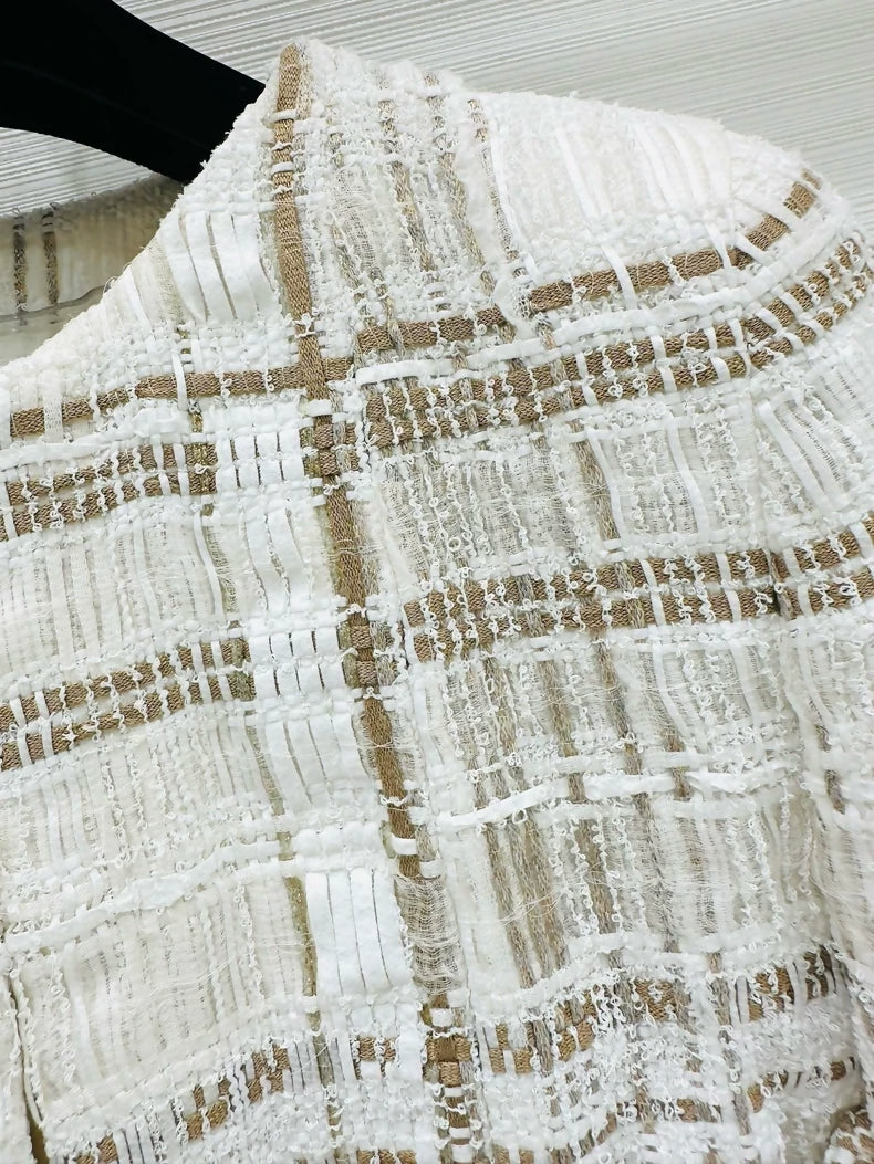 Chanel 15C ecru tweed jacket