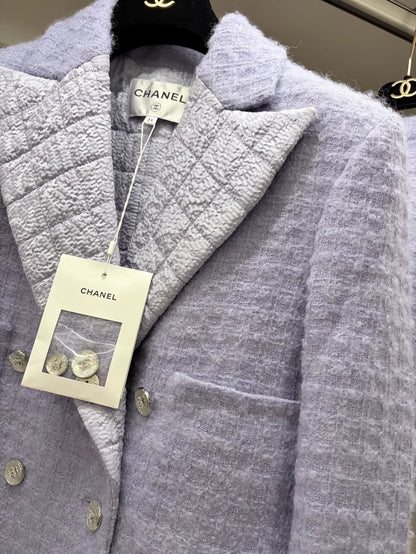 Chanel 21K purple tweed suite