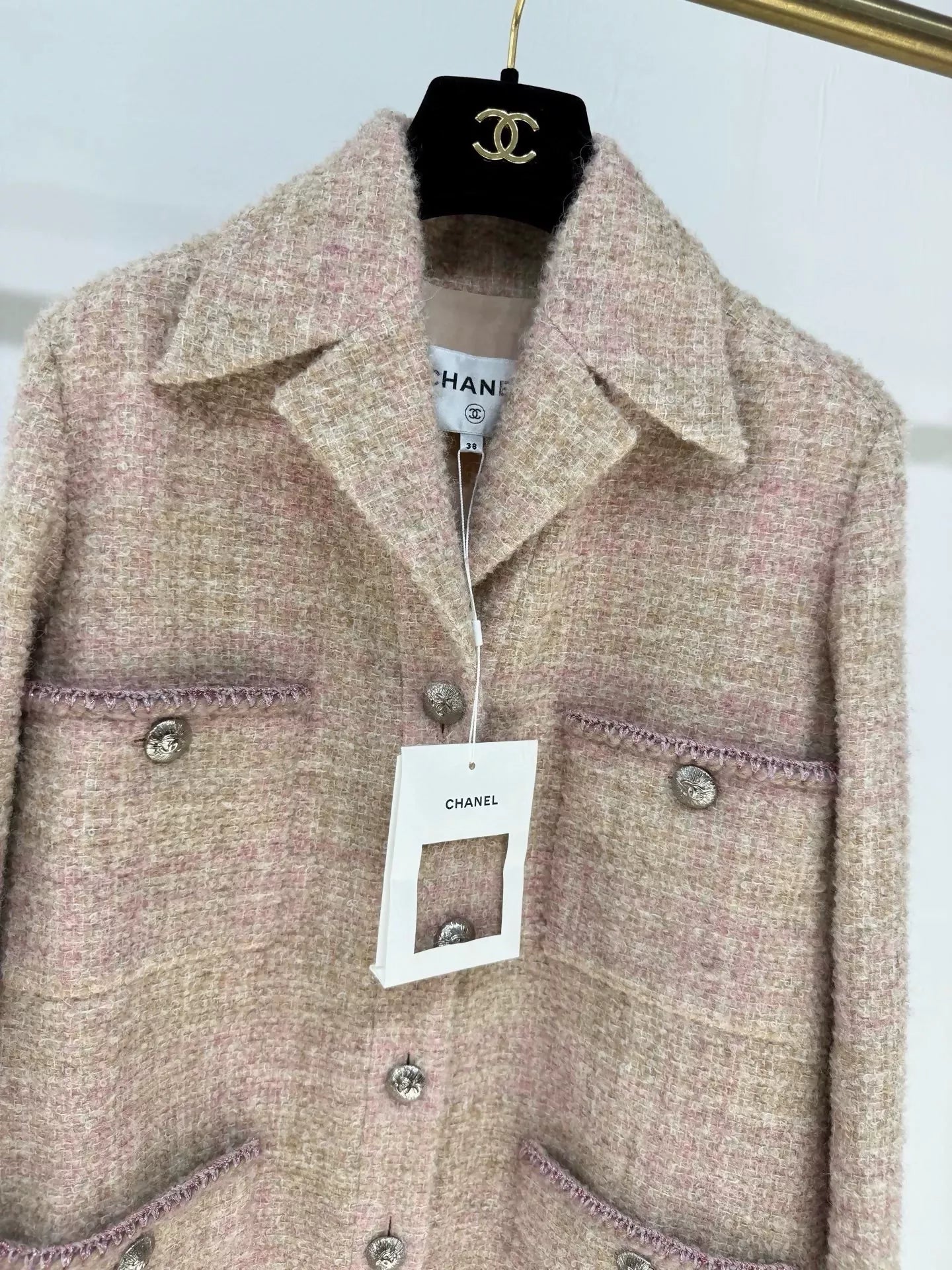 Chanel 24K pink tweed jacket