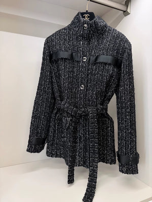 Chanel 25k black tweed jacket