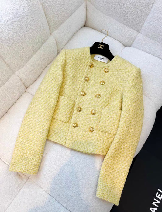 CELINE Celine yellow gold jacket size 34 - 34 Jacket - Used fashion item from Wararni