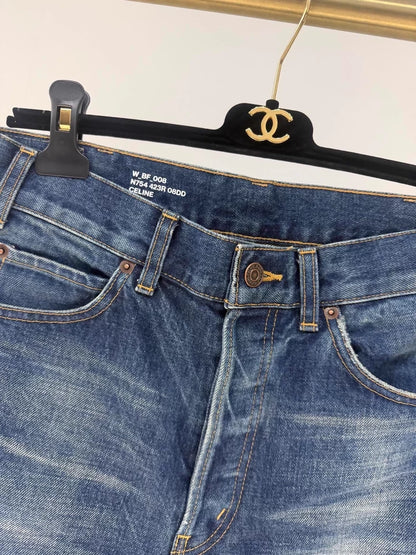 Celine classic distressed jeans with ripped details,