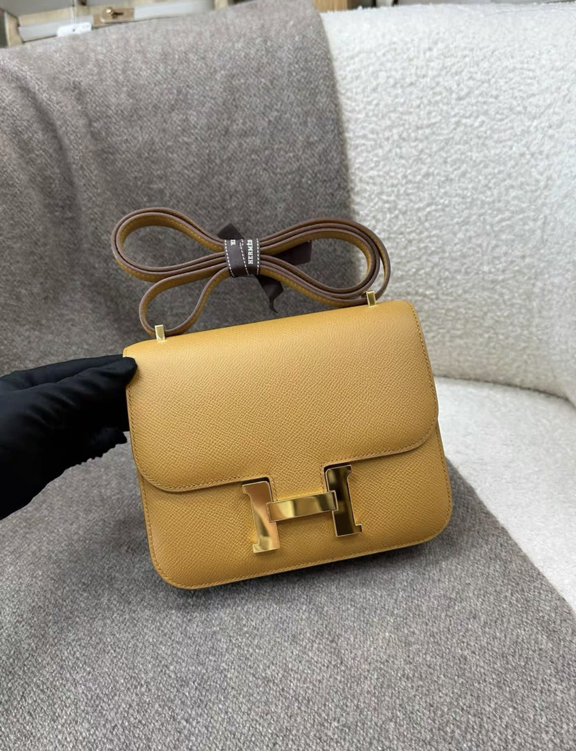 hermes constant 19 caramel epsom leather gold hardware