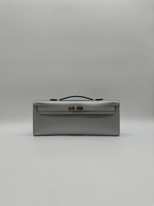 Hermès Kelly Cut Argent Chèvre PHW G 2026