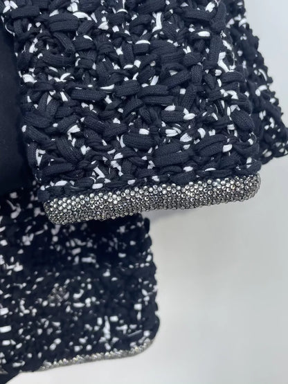 Chanel black tweed cardigan