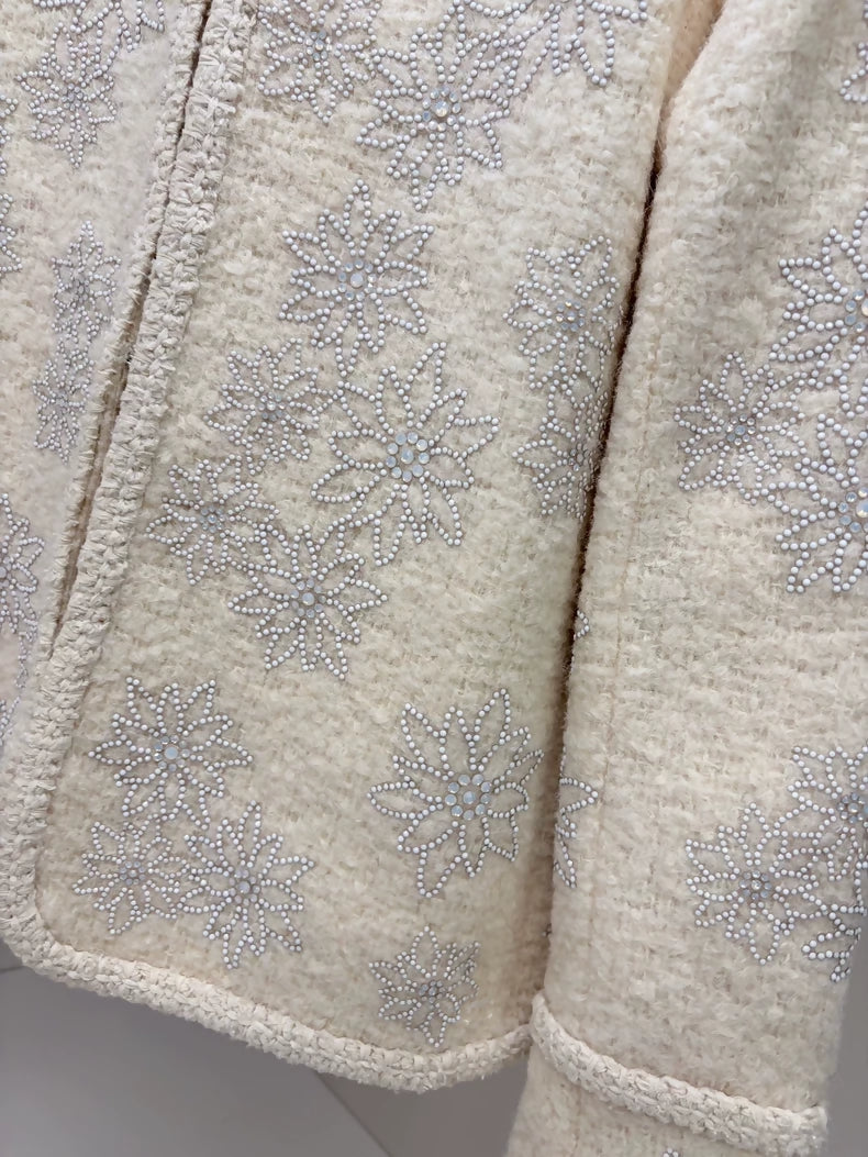 Chanel 2015 Rhinestone ecru Tweed Jacket