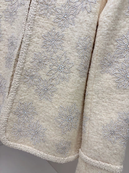 Chanel 2015 Rhinestone ecru Tweed Jacket