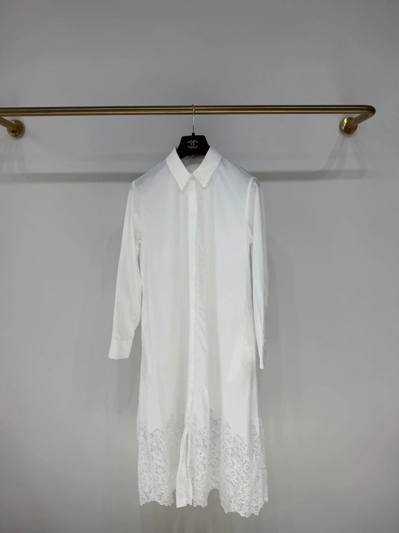 Loro Piana white lace dress