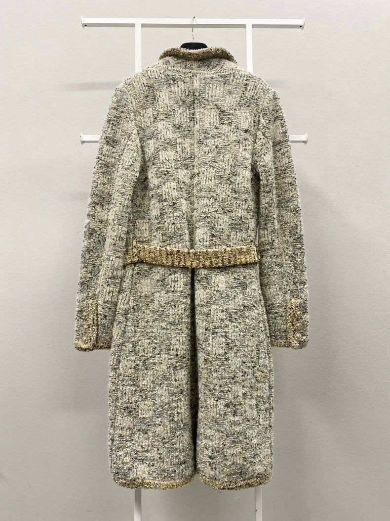 Chanel 20A gold tweed coat