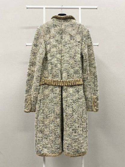Chanel 20A gold tweed coat