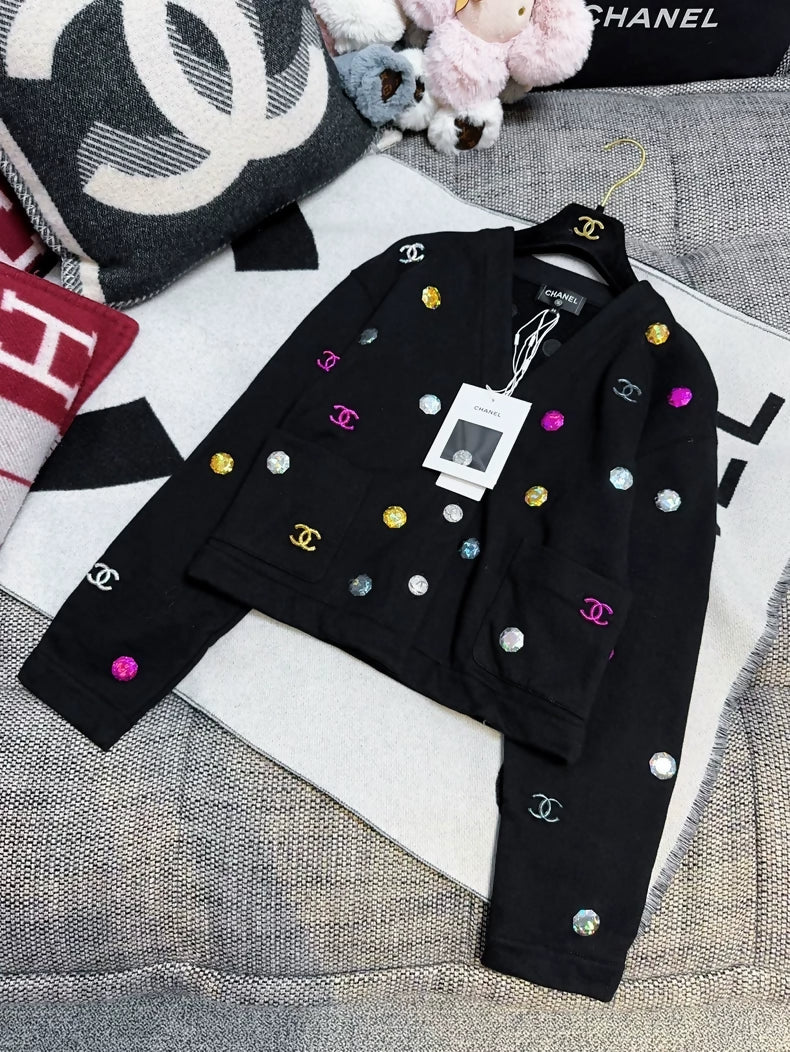 Chanel 21k Black Cardigan