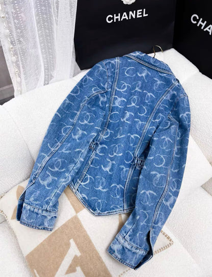 Chanel 23B blue double C denim jacket