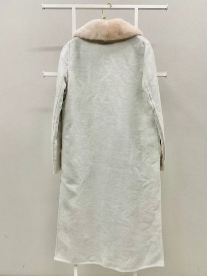 FENDI gray fur coat